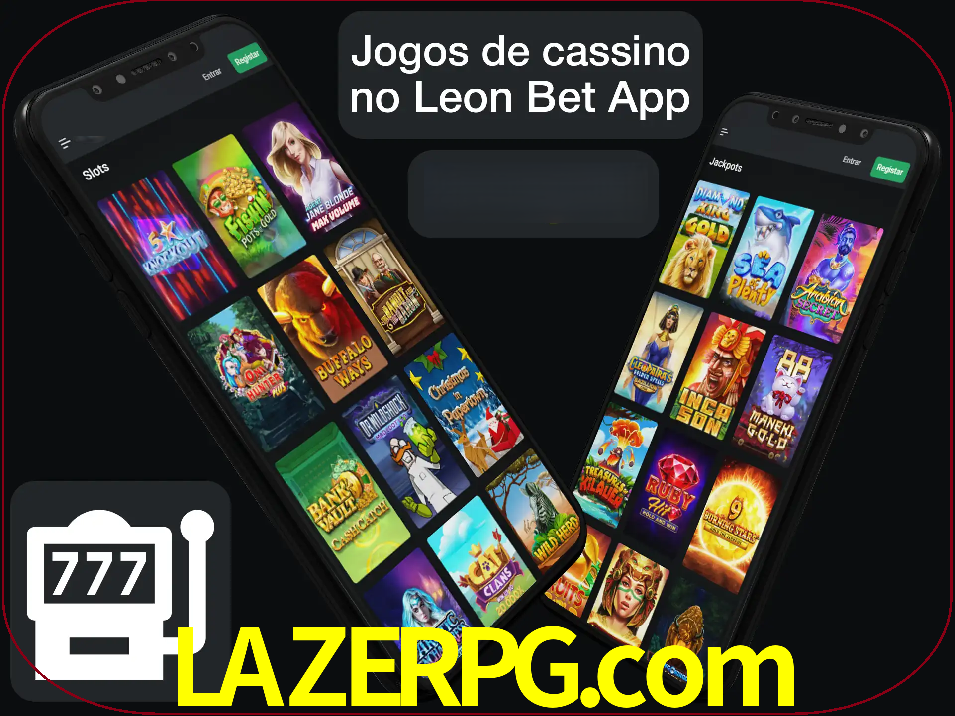 Escolha quais jogos de cassino jogar no app.