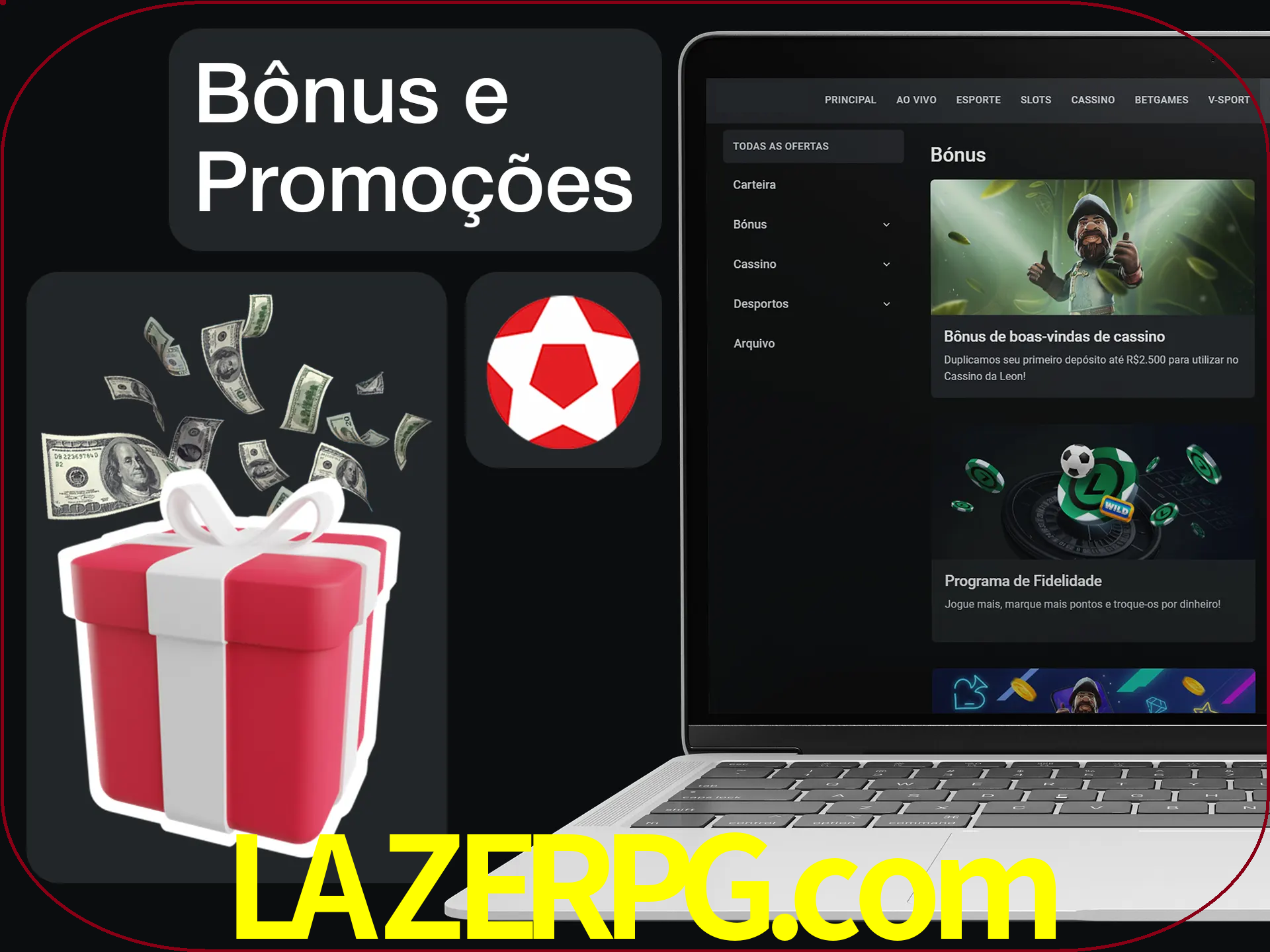 Verifique se há novos bônus e promoções.
